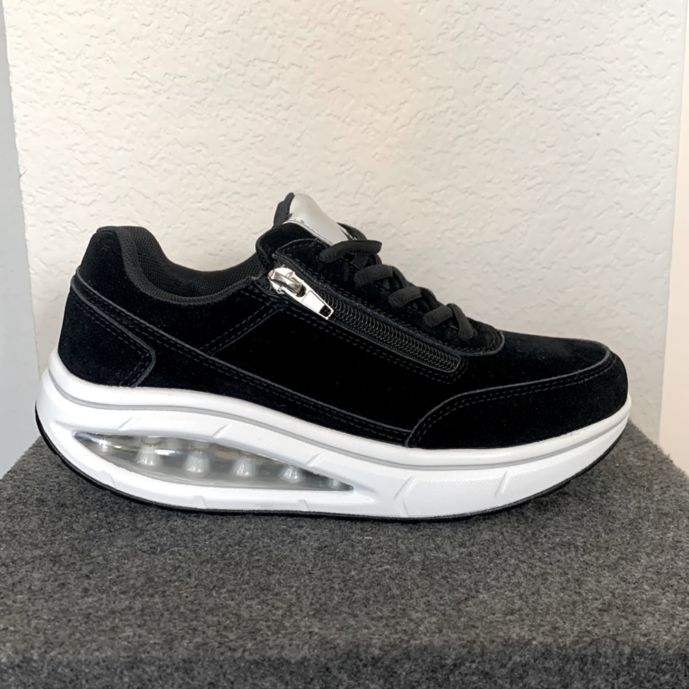 Height Increasing Sneakers Zipper Detail